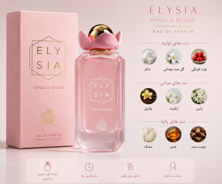 عطر ادکلن زنونه کایالی وانیلا کندی راک شوگر(شوگروانیلا شرکت فرگرانس ورد)حجم ۱۰۰میل